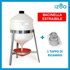 ABBEVERATOIO SIFONE AUTOMATICO PER POLLI GALLINE SERBATOIO PLASTICA 30 LT ACQUA
