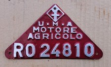 Uma targa motore - targa, agricolo