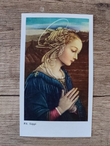 Madonna lippi holy card - di,