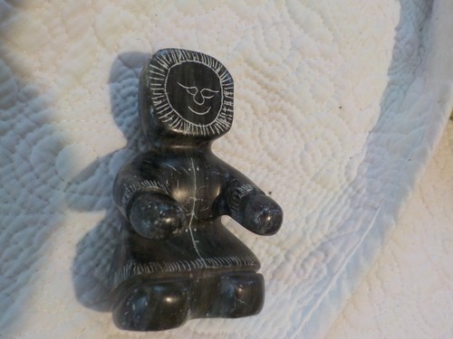 Vintage hand carved soapstone - hand,