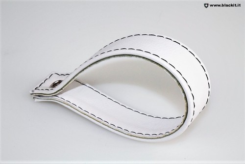 Maniglia baule pelle bianca - pelle,