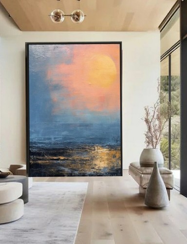 Astratto blu foglia oro