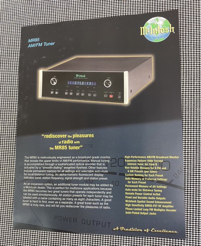 Mcintosh mr85 sintonizzatore - mcintosh,