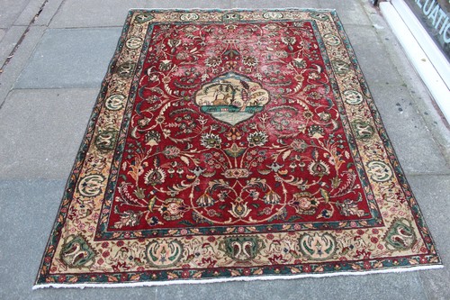 Tappeto rosso lana orientale