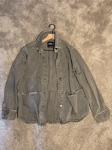 Giacca utility zara grigio - giacca,