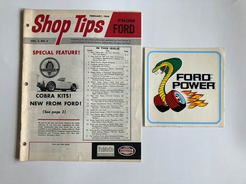 Adesivo vintage ford shop tips - ford,