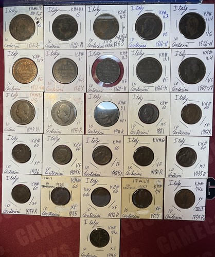 Italia 1862 1940 dieci 10 - 1862,