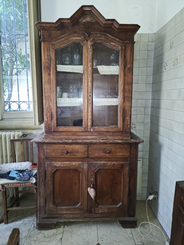 Credenza antica doppio corpo - antica,