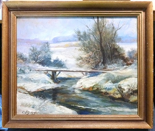 Dipinto olio carl tegethoff - olio,