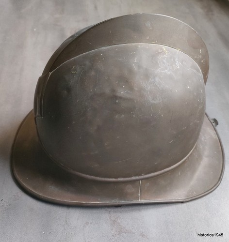 Antico elmetto pompiere ottone