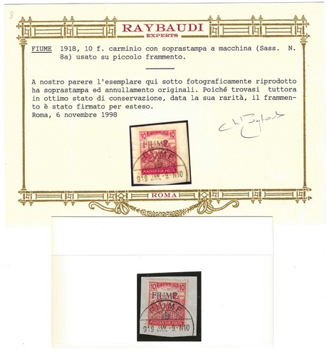 1918 fiume raro - -,