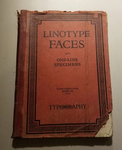 Linotype faces one line - linotype, one-line