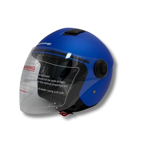 Casco jet dieffe - df34, blu