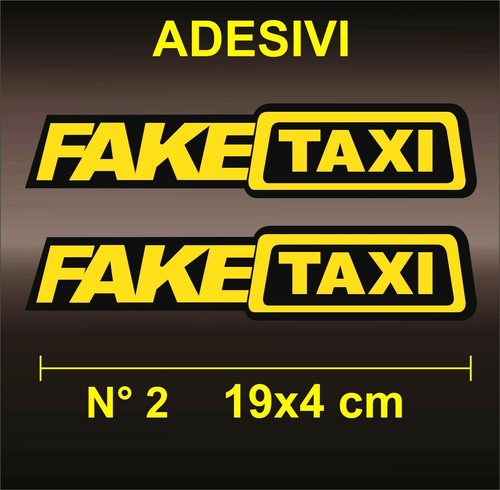 Adesivi sticker fake taxi - adesivi,