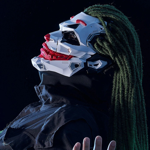 Maschera joker cyberpunk con - maschera,