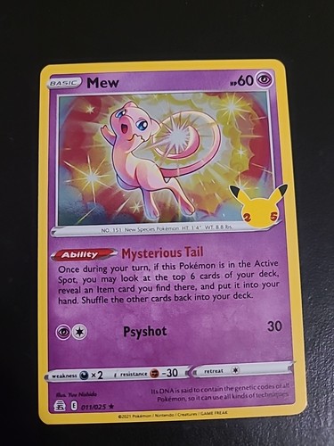 Mew 011 025 holo - pokemon, tcg