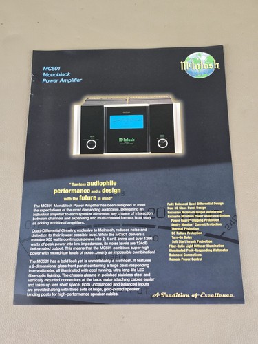 Mcintosh mc501 brochure - mc501,