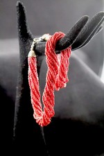 CORALLO ROSSO TORCHON - 57 GR. - 13 FILI  - PERLINE 2,5 MM