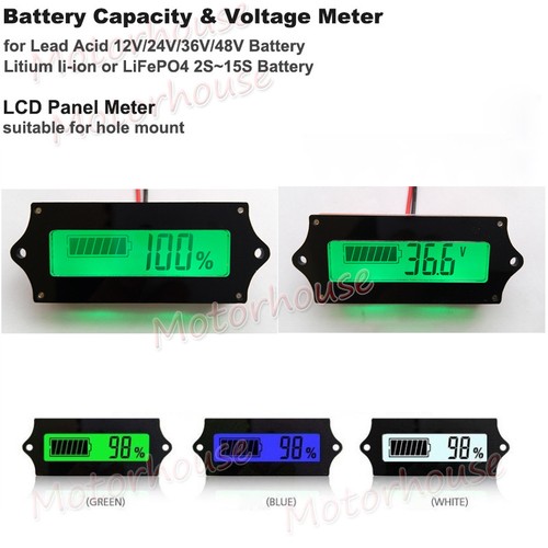 Voltmetro lcd piombo - voltmetro, acido