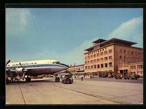 Cartolina stoccarda aeroporto - cartolina, stoccarda,