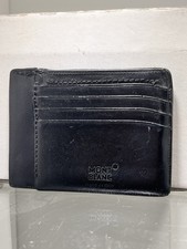 portafoglio Montblanc uomo slim Portacarte Nero Usato Banconote Carte Credito