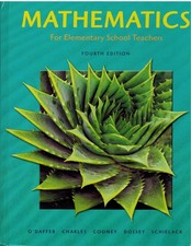 Mathematics for Elementary School Teachers 4th Edition (Brand NewHardcover Book)