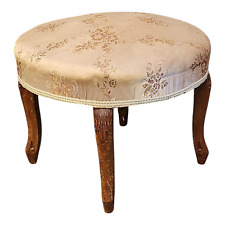 Antico SGABELLO PANCHETTO Pouf in Legno di Faggio stile Barocchetto anni '50