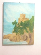 Dipinto olio su tela vecchio