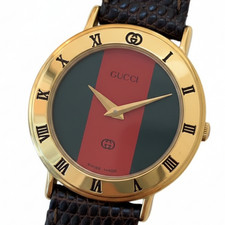 [EXC+5] GUCCI 3000L Orologio Donna Vintage Linea Sherry Quadrante Oro...