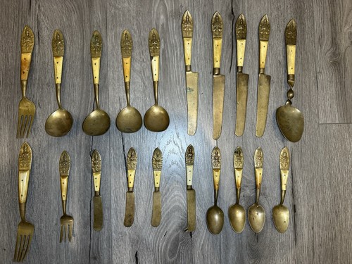 Set posate vintage ottone - posate,