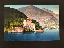 PUNTA BALBIANELLO LAGO DI COMO LOMBARDIA ED. BRUNNER PANORAMA RIVA MOLO BARCA