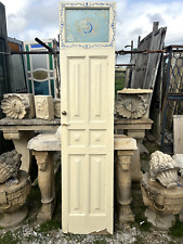 Porta anta singola bianca con vetro decorato - 014