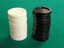 A376_STOCK di Trieste 24 pedine per dama pubblicitarie - Vintage