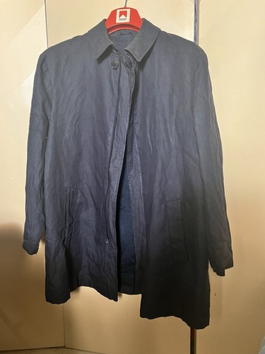 Giaccone blu lino cotone tg - blu,