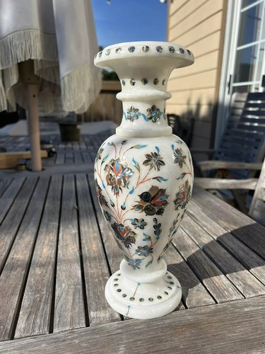 Vaso fiori marmo - , bianco