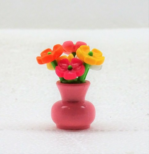 Vaso rosa fiori colorati - 1,