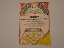advertising Pubblicità 1977 BIGBOY FLIPPER