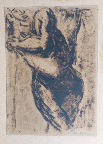 1940 disegno nudo - disegno, donna