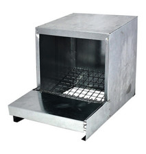 NIDO PER GALLINE OVAIOLE uova cm 31x47xh.33 con cassetto raccogli uova-ZINCATO