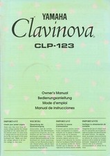 Yamaha Clavinova CLP-123 Vintage Manuale d'uso 1992 Reverb Pedali Touch MIDI