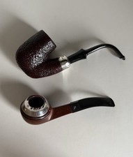 LOTTO SET 2 PIPE PETERSON'S PATENT SYSTEM DUBLIN 80S VINTAGE CON DIFETTI ARGENTO