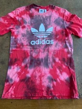 ADIDAS ++T SHIRT++TG S++TIE DYE++ROSSO++ORIGINALE 100%++STREET WEAR+++HANDMADE