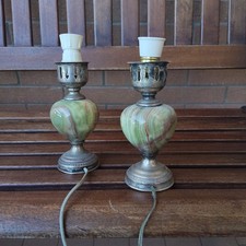 Coppia Lampade Abat Jour Onice