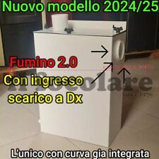 Abbattitore/Fumino per Stufa a Pellet diam 80 L'UNICO CON CURVA GIA INTEGRATA DX