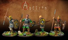SAGA -1/2 punto Welsh4, 4 miniature Warlord Games 28mm in plastica + lancia