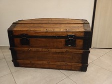 Stupendo Baule antico da carrozza in legno- forziere vintage cassa cassapanca 