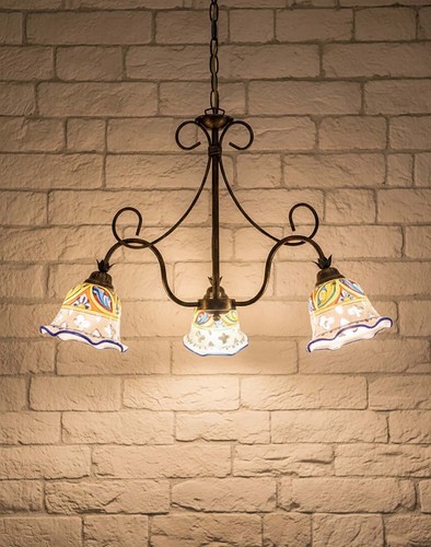 Lampadario luci ferro - a, 3