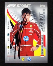 F1 CARD Topps autografo CHARLES LECLERC FERRARI hand SIGNED sprint