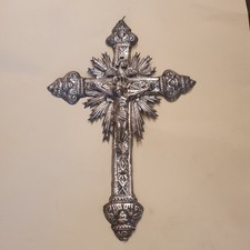 Crocifisso Antico  in Argento sbalzato