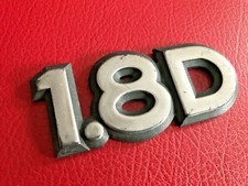 FORD ESCORT FIESTA 1.8D LOGO SIGLA EMBLEMA FREGIO STEMMA SCRITTA TARGHETTA BADGE